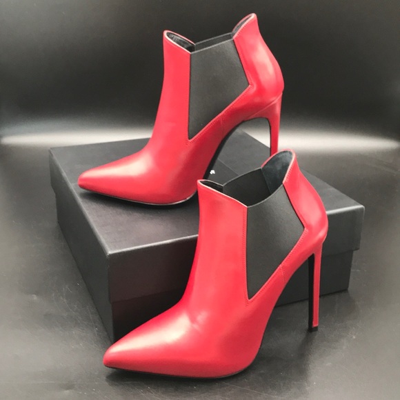 Yves Saint Laurent Shoes - YSL SAINT LAURENT Rouge Orient Ankle Boot SZ 8.5